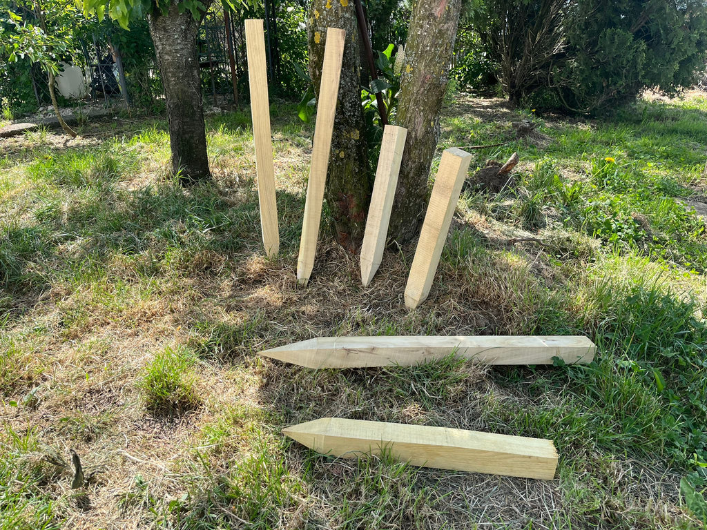 Stâlpi pătrați salcâm 5x5 cm pe palet